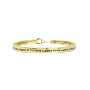 Pulsera de Cristal, Acero Inoxidable 316L, Chapado en Oro PVD, Joyería Sostenible y Resistente para Mujer - Product Image 2