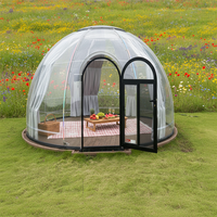 Tente bulle igloo transparente en forme de dôme, résistante aux UV, imperméable et résistante à la pression, pour l'extérieur, avec un ciel étoilé
