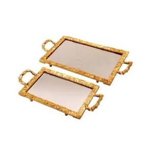 2025 nouveau design en acier inoxydable restauration rapide plateau de service couleur placage plat de riz au prix de gros - Product Image 6