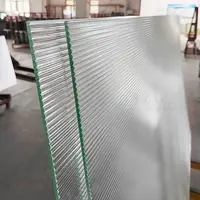Clear Fluted Tempered Glass, Toughened Reed Texture