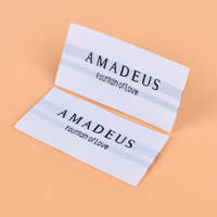 Étiquettes tissées personnalisées en satin damassé à prix d'usine, étiquettes de marque avec logo sur mesure, étiquettes de vêtements imprimées