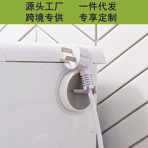 Tzjia baisi Crochet à ventouse pour câble d'alimentation, charge 10 kg, en plastique ABS, support adhésif pour prise, crochet simple, organisateur de câbles - Product Image 2