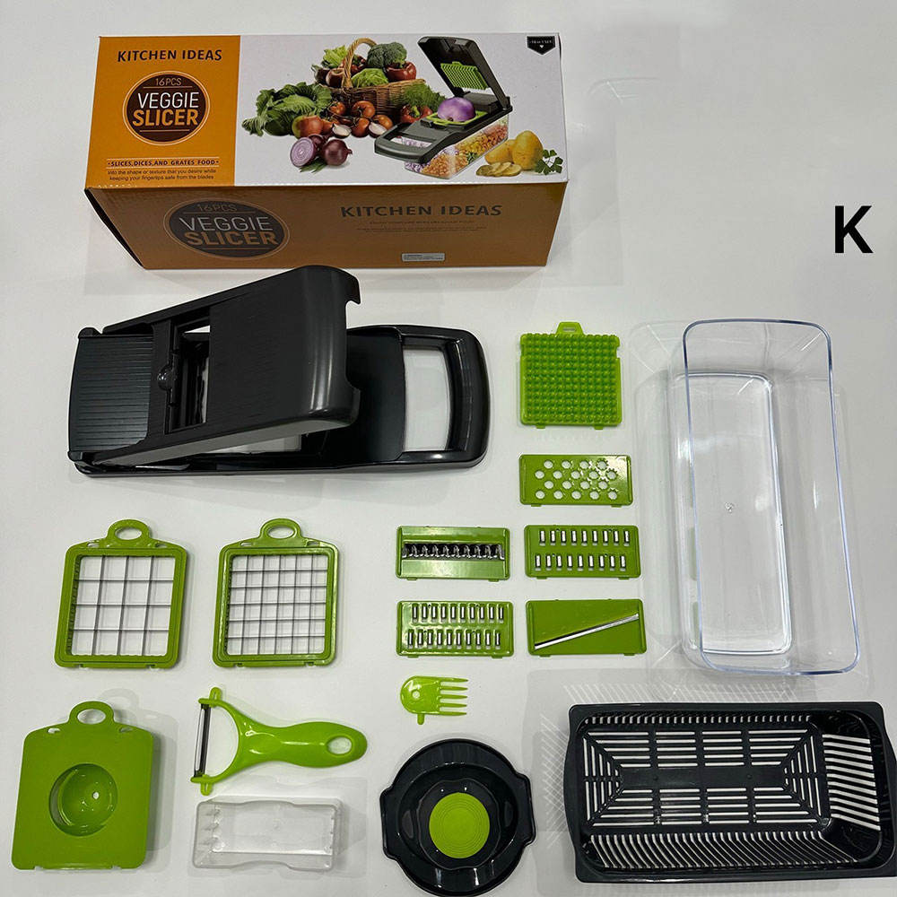16-In-1 Manual Vegetable Chopper Set A
