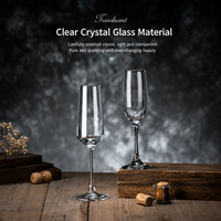 Élégant Verre à Champagne en Cristal Français à Long Pied pour Vin Mousseux, Vin Rouge, Mariage, Fête, Restaurant, Bar, Vente en Gros