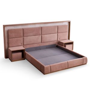 Meubles design moderne <span class=keywords><strong>de</strong></span> style italien ensemble <span class=keywords><strong>pour</strong></span> chambre à coucher grande tête <span class=keywords><strong>de</strong></span> <span class=keywords><strong>lit</strong></span> haut <span class=keywords><strong>de</strong></span> gamme - Product Image 2