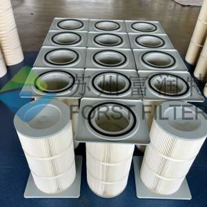 औद्योगिक संयंत्र वायु धूल फ़िल्टर अनुकूलित प्रतिस्थापन फिल्टर कारतूस पॉलिएस्टर एंटी-स्टैटिक स्क्वायर फ्लैंज कारतूस फिल्टर - Product Image 6