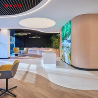 Meubles de bureau simples et bon marché, comptoir de réception en Corian, blanc, LED, petites tables de salon