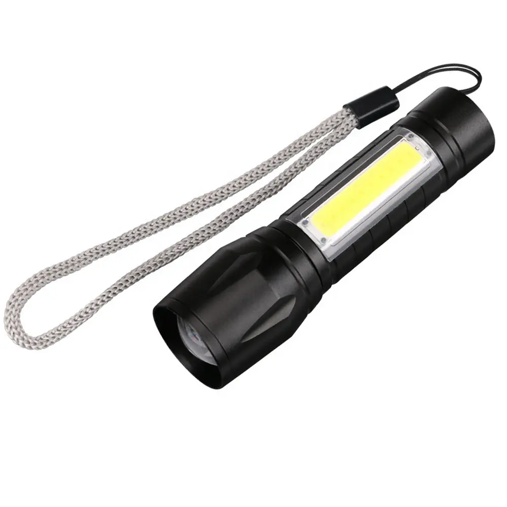 Torcia in alluminio mini led penna impermeabile usb ricaricabile 18650 cob t6 torcia a led con clip