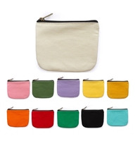 Dompet koin kain asli kelas atas uniseks tas penyimpanan lukisan tangan huruf Costom kualitas tinggi bentuk bulat dompet kanvas polos