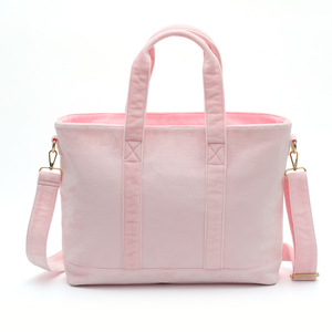 กระเป๋าผ้ากำมะหยี่คริสตัลแบบใหม่สำหรับฤดูหนาวกระเป๋าช้อปปิ้งสำหรับเดินทางกลางแจ้งกระเป๋าซิปแบบพกพาความจุขนาดใหญ่กระเป๋าถือของผู้หญิงแบบนุ่ม - Product Image 2