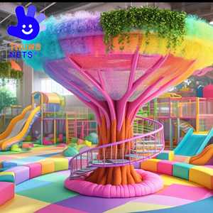 เชือกตาข่ายสนามเด็กเล่นในร่มต้นไม้สีรุ้งทำด้วยมือสำหรับสวนผจญภัยโรงเรียนอนุบาลหรือห้างสรรพสินค้า - Product Image 6