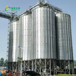 Hot-dip Galvanized Sorghum Vertical Silo 300 Tons Corn Steel Silo Rice Rice Grain Storage