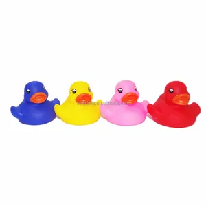 Kleurrijke Kinderen Bad Buis Speelgoed Geel Rubber Ducks Bulk Drijvende Munchkin Milieuvriendelijke Materiaal Mini Duckies Voor Baby Shower