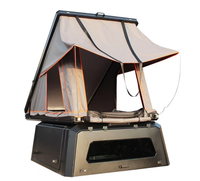 Tente de toit triangulaire pour camping en plein air, tente de toit pour pick-up, tente de toit manuelle pour coffre arrière, étanche, avec couvercle rigide verrouillable