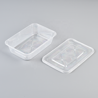Boîte d'emballage alimentaire jetable en PP, directement de l'usine, micro-ondable, transparente, en plastique, pour la préparation des repas