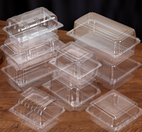 Emballage en blister transparent en PET, conteneur alimentaire de qualité alimentaire pour fruits, légumes, laitue avec impression en relief