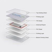 Cartes vierges à bande magnétique HiCo en PVC CR80 85,5x54mm, cartes vierges blanches pour contrôle d'accès, paiement, codage, vente en gros