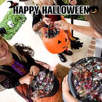 Sacs cadeaux en organza pour Halloween, avec cordon de serrage, 4''x6'', petits sacs pour bonbons et friandises pour les enfants, pour la salle de classe ou les fêtes de Halloween