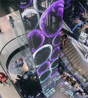 Écran LED en verre transparent HD 4K, mur vidéo, film imperméable, écran publicitaire flexible, affichage LED cristal pour magasin de détail, métro