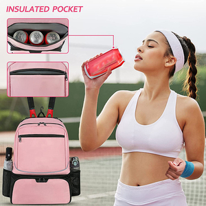 Grande capacità Sport Tennis Racketball Pickleball paddle Carrier Bag rosa grande <span class=keywords><strong>zaino</strong></span> da Tennis palestra Sport racchette <span class=keywords><strong>zaino</strong></span> - Product Image 4