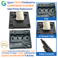 Cabezal de Impresión Reacondicionado Epson F181010 100 para Impresoras de Inyección de Tinta Tx200 Sx230 DDP L101 Me2 Pack Cx5600 Me200