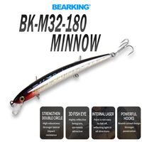 Bearking – leurres de pêche en forme de méné, qualité professionnelle, 14cm/16g, appâts à manivelle, crayon