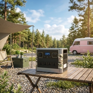 Unité de stockage solaire portable JTH//2000W 2016Wh avec lumière LED et prises CA pour caravanes et marchés aux <span class=keywords><strong>puces</strong></span> - Product Image 1