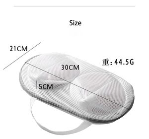 Borsa per il lavaggio del reggiseno Set di 2 sacchetti per il lavaggio della biancheria in rete con cerniera Premium per reggiseno borse per il lavaggio della biancheria intima in rete pieghevole - Product Image 3