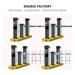 新しいデザイン0.8S自動駐車バリアゲートコールドスチールハウスキャストアルミメカニズムバリアゲートLEDライト付き - Product Image 2