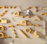 Étagères murales flottantes en bois DIY pour chats, hamac et perchoirs, mobilier mural, griffoir, lit, niche et jouet pour chats