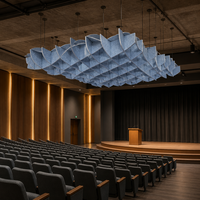 Panneau acoustique en feutre PET en zigzag sur mesure pour le contrôle du bruit dans les salles de conférence
