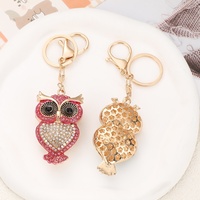 Gantungan Kunci Mobil Gaya Korea Bertabur Berlian Bentuk Burung Hantu, Aksesoris Tas Wanita Lucu, Cincin Kunci Logam, Hadiah Kreatif Lintas Negara Model Y3-220
