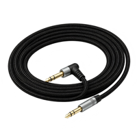 Kabel TRS Male-Male 1/4 Inch HiFi Pabrik, Konduktor OFC, Jaket Kepang, Pelindung Foil untuk Gitar Elektrik/Bass Power Amplifier