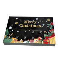 Nouvel emballage de cadeau personnalisé de Noël calendrier de l'avent cosmétique en carton avec 25 tiroirs calendrier de l'avent boîtes mystères aveugles