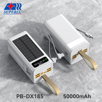 Conception demi-écran 22.5W charge super rapide batterie li-polymère Micro USB câble intégré lanière conception Kit de batterie externe Portable