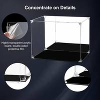 Vitrine acrylique pliable pour objets de collection, boîte de présentation cristalline anti-poussière, ensemble de présentoirs modulaires, coffret cadeau