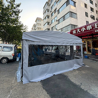 Carpa Deslizante con Estructura de Acero Resistente a los Rayos UV, sin Paredes Laterales, Toldo Plegable y Resistente para Uso en Mercados Nocturnos (Todas las Estaciones)