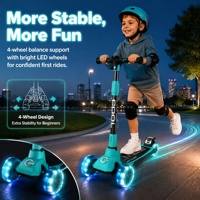 Trottinette pliable à 3 roues lumineuse et mignonne, hauteur réglable sur 3 niveaux, pour enfants et tout-petits, utilisation en extérieur, logo personnalisé OEM/ODM