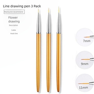 Juego de Tres Bolígrafos para Decoración de Uñas, Personalizables, para Líneas, Puntos, Flores y Dibujos - Product Image 3