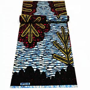 Nouveau modèle 100% coton peigné biologique tissu africain imprimé à la cire Capulana Ankara Pagne Batik Nigeria tissus <span class=keywords><strong>de</strong></span> cire biologique Tissu garçons - Product Image 1
