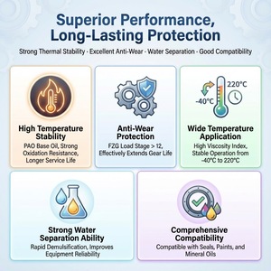 Aceite Sintético para Engranajes <span class=keywords><strong>PAO</strong></span> Coomcool, Lubricante Industrial, Aditivos para Aceite Base S/P, Antidesgaste, Estabilidad a Altas Temperaturas, FZG >12, ISO VG 68-1000 - Product Image 2