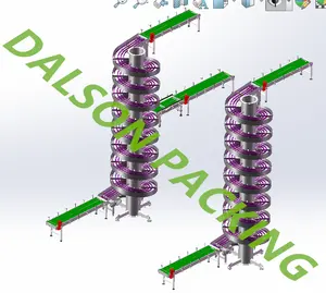 Vertical Lift Up Screw Spiral Conveyor/shrink packs Lift Down Spiral Conveyor/conveyor spare part