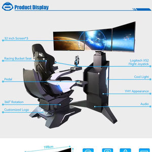 <span class=keywords><strong>Jeu</strong></span> de tir de mouvement 3DOF Simulation de mouvement de vol Simulateur de vol Siège <span class=keywords><strong>avec</strong></span> joystick de vol professionnel - Product Image 5