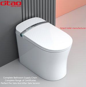Nouvelle conception de toilette intelligente avec chasse automatique, siège allongé, siège chauffant, télécommande, salle de bain, cuvette de toilette intelligente - Product Image 1