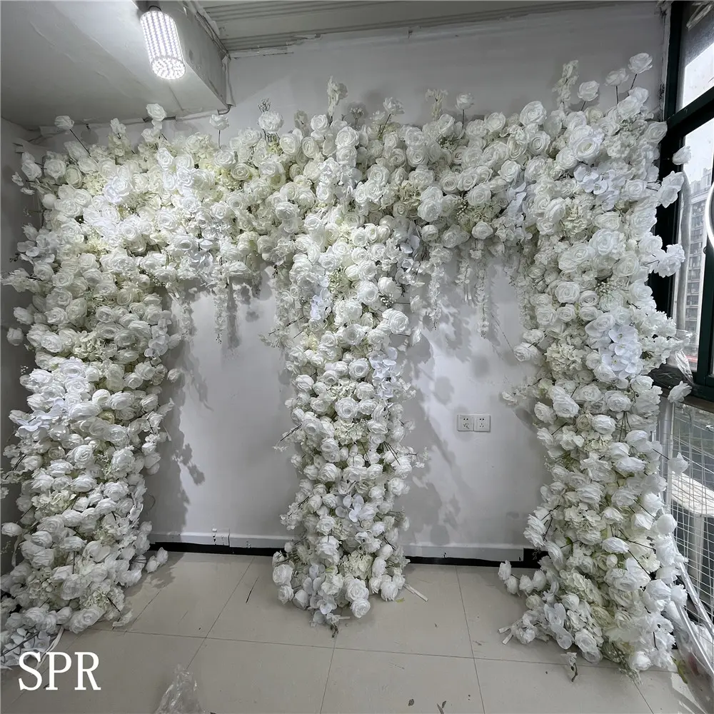 SPR Rose bride Bouquet forniture seta Rose Peony Events Party Garland decorazione artificiale composizioni floreali fai da te sfondo