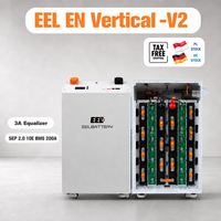 Caja de Batería Vertical EEL 48V 16S DIY con BMS SEP 200A Integrado + Equilibrador + Disyuntor + Fusible para LiFePO4 de 280Ah 300Ah 330Ah (Stock Europeo)