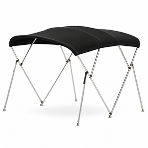 Toldo Bimini Reforzado para Embarcaciones de Pesca Tipo Pontón, Lona <span class=keywords><strong>Marina</strong></span> 600D, Estructura de Aleación de Aluminio, Plegable, Protección Solar, de Fábrica - Product Image 2
