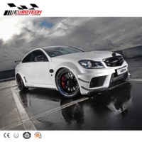 Kit carrosserie W204 C63 style large en fibre de verre et carbone de haute qualité, pare-chocs avant et jupes latérales pour Mercedes Classe C C63 2D 2012-2014