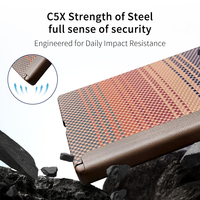 Casing Ponsel Serat Aramid Ultra Tipis Mewah untuk Z W25 Anti Guncangan Anti Sidik Jari dengan Cincin Magnetik Desain Timbul 25g