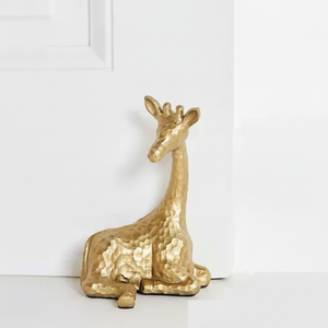 Butoir de porte en fer doré durable de haute qualité en forme de girafe pour salle de bain cuisine entrée d'hôtel aimants de sol au design moderne en métal - Product Image 1